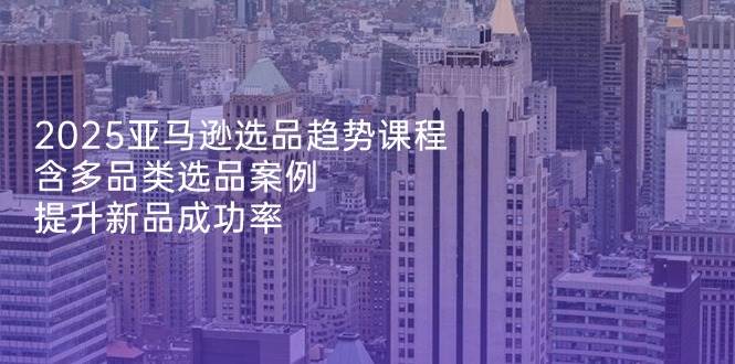 （14434期）2025亚马逊选品趋势课程，含多品类选品案例，提升新品成功率-靠谱项目库