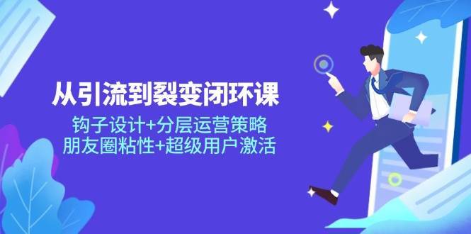 从引流到裂变闭环课：钩子设计+分层运营策略，朋友圈粘性+超级用户激活-靠谱项目库