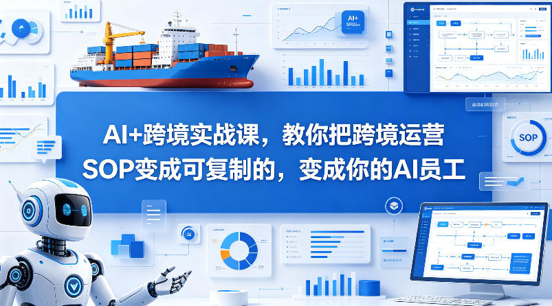 AI+跨境实战课,教你把跨境运营S0变成可复制的,变成你的AI员工-靠谱项目库