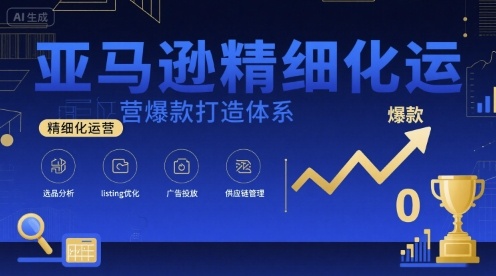 亚马逊精细化运营爆款打造体系,视频课+全套资料文档-靠谱项目库