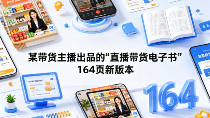 某带货主播出品的《直播带货电子书》164页新版本-靠谱项目库