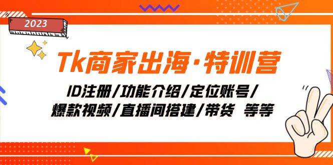 Tk商家出海·特训营：ID注册/功能介绍/定位账号/爆款视频/直播间搭建/带货-靠谱项目库