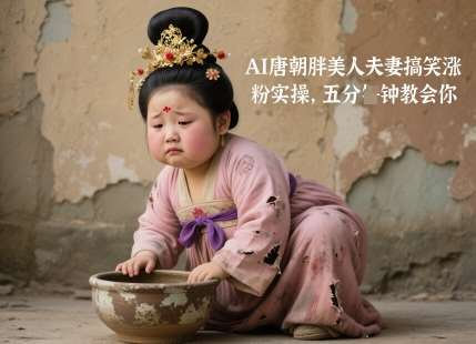 AI唐朝胖美人夫妻搞笑涨粉实操,五分钟教会你-靠谱项目库