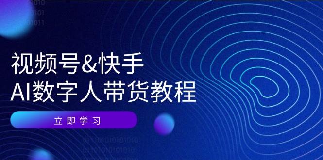 （12470期）视频号&快手-AI数字人带货教程：认知、技术、运营、拓展与资源变现-靠谱项目库