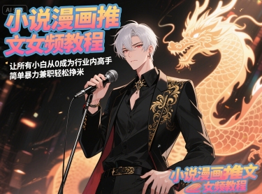 小说漫画推文女频教程，让所有小白从0成为行业内高手，简单暴力兼职轻松挣米-靠谱项目库