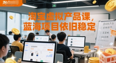 淘宝虚拟产品课，蓝海项目依旧稳定-靠谱项目库