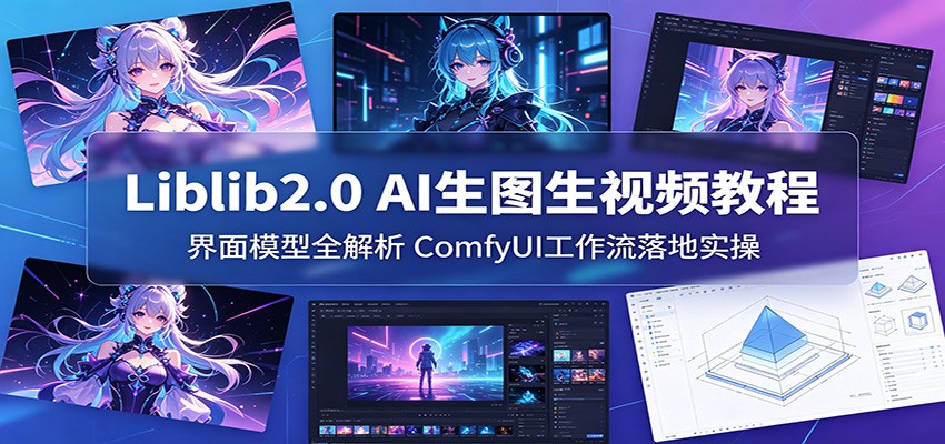 Liblib2.0 AI生图生视频教程：界面模型全解析，ComfyUI工作流落地实操-靠谱项目库