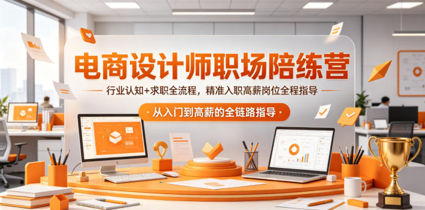 电商设计师职场陪练营，行业认知+求职全流程，精准入职高薪岗位全程指导-靠谱项目库