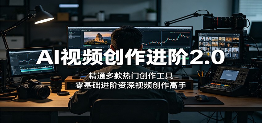 AI视频创作进阶2.0:精通多款热门创作工具,零基础进阶资深视频创作高手-靠谱项目库