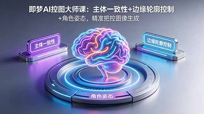 （18619期）即梦AI控图大师课：主体一致性+边缘轮廓控制+角色姿态，精准把控图像生成-靠谱项目库