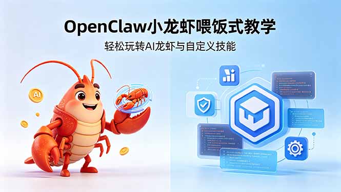 （18566期）不用懂技术！OpenClaw小龙虾喂饭式教学，轻松玩转AI龙虾与自定义技能 (5月22更新)-靠谱项目库