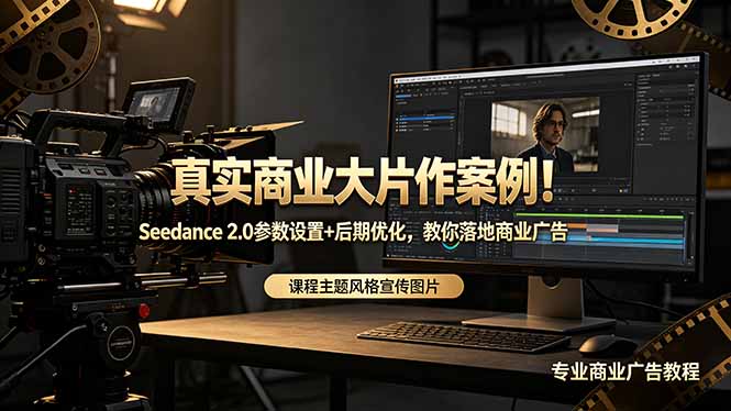 （18484期）真实商业大片作案例！Seedance 2.0参数设置+后期优化，教你落地商业广告-靠谱项目库