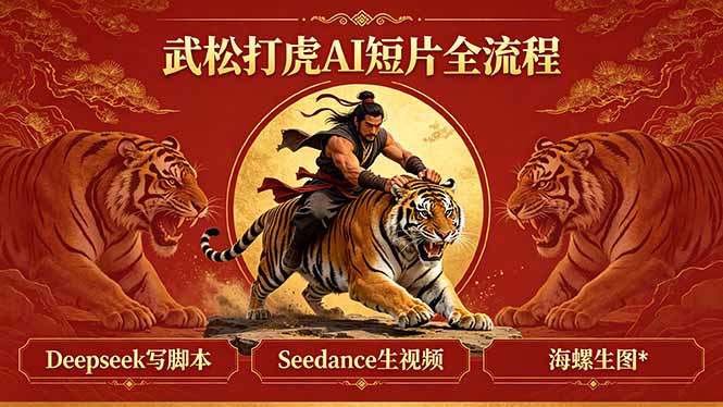 （18370期）武松打虎AI短片全流程：Deepseek写脚本+Seedance生视频+海螺生图-靠谱项目库