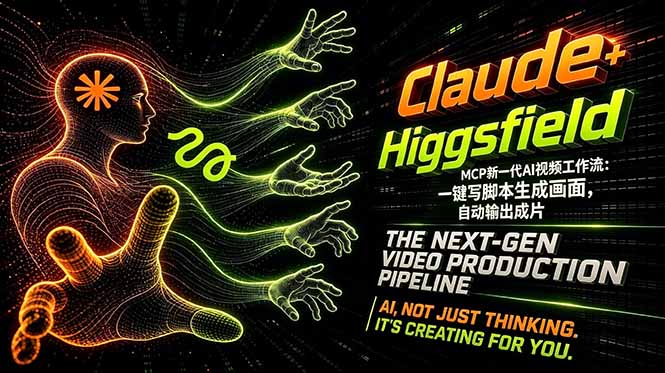 （18345期）Claude+Higgsfield MCP新一代AI视频工作流：一键写脚本生成画面，自动输出成片-靠谱项目库