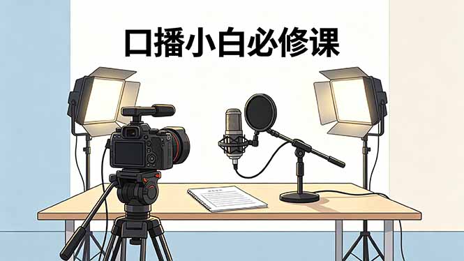 （18428期）口播小白必修课：录像收音灯光设备+脚本撰写，搭专业级录制场景-靠谱项目库