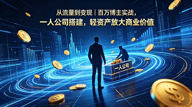 （18645期）从流量到变现｜百万博主实战，一人公司搭建，轻资产放大商业价值-靠谱项目库