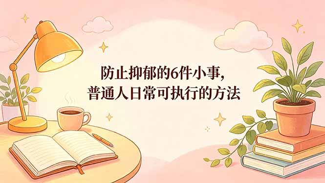 （18385期）付费文章：防止抑郁的6件小事，普通人日常可执行的方法-靠谱项目库