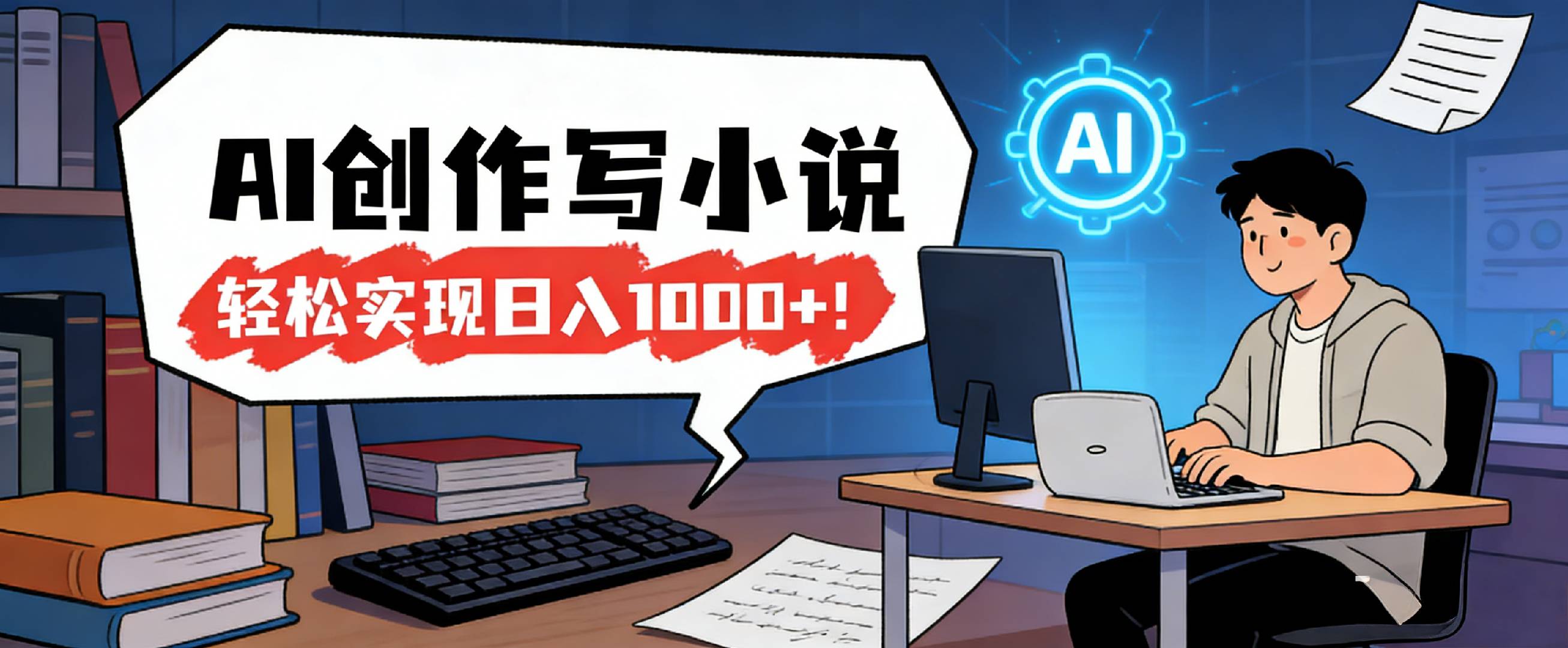 26年最新风口项目,AI工具创作写小说,轻松实现日入1000+-靠谱项目库