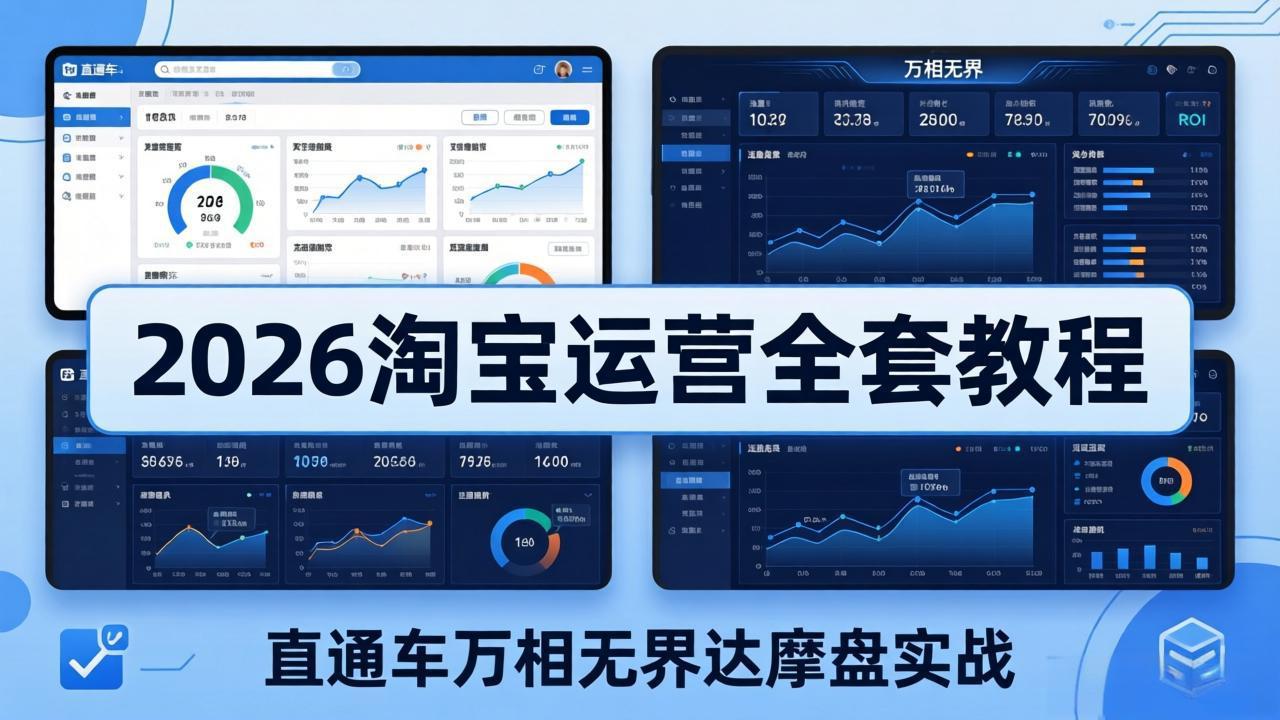 （18373期）2026淘宝运营全套教程(更新5月8日)，直通车万相无界达摩盘实战，从基础到进阶提升流量转化-靠谱项目库