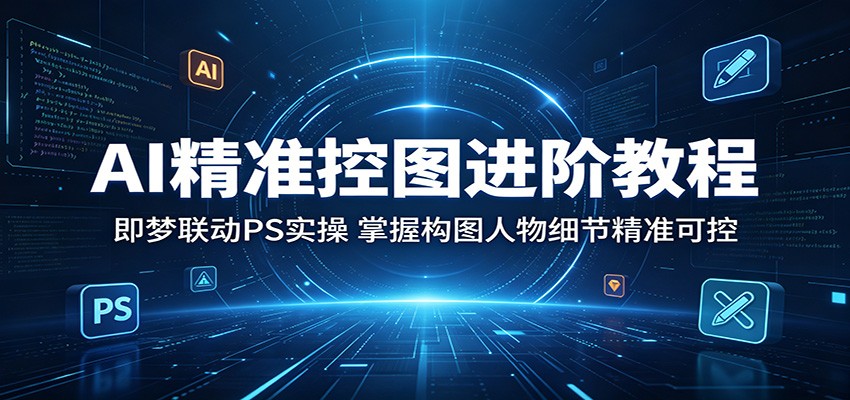 AI精准控图进阶教程:即梦联动PS实操,掌握构图人物细节精准可控-靠谱项目库