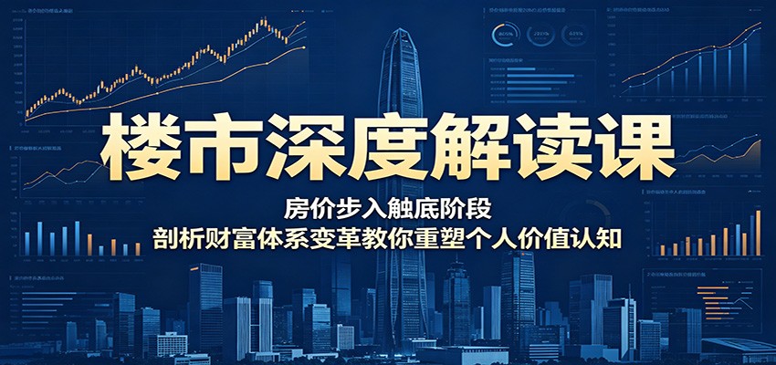 楼市深度解读课:房价步入触底阶段,剖析财富体系变革教你重塑个人价值认知-靠谱项目库