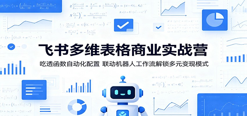 飞书多维表格商业实战营：吃透函数自动化配置，联动机器人工作流解锁多元变现模式-靠谱项目库