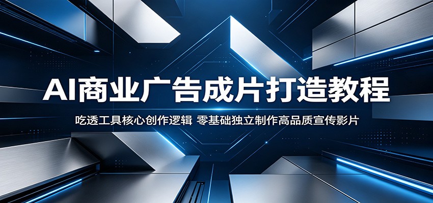 AI商业广告成片打造教程：吃透工具核心创作逻辑，零基础独立制作高品质宣传影片-靠谱项目库