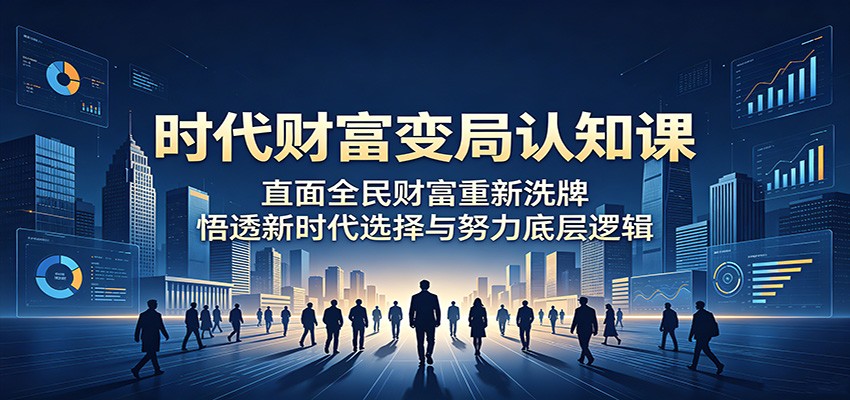 时代财富变局认知课:直面全民财富重新洗牌,悟透新时代选择与努力底层逻辑-靠谱项目库