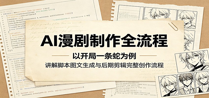 AI漫剧制作全流程：以开局一条蛇为例，讲解脚本图文生成与后期剪辑完整创作流程-靠谱项目库