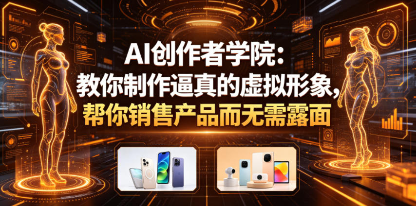 AI创作者学院:教你制作逼真的虚拟形象,帮你销售产品而无需露面【原创双语字幕】-靠谱项目库