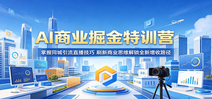 AI商业掘金特训营：掌握同城引流直播技巧，刷新商业思维解锁全新增收路径-靠谱项目库