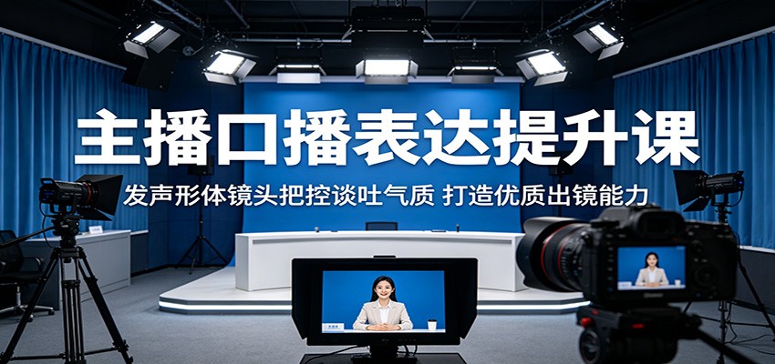 主播口播表达提升课：发声形体镜头把控谈吐气质，打造优质出镜能力-靠谱项目库