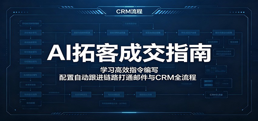 AI拓客成交指南:学习高效指令编写,配置自动跟进链路打通邮件与CRM全流程-靠谱项目库