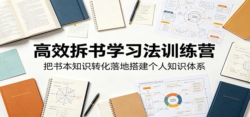 高效拆书学习法训练营，把书本知识转化落地搭建个人知识体系-靠谱项目库