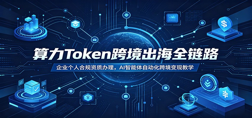 算力Token跨境出海全链路：企业个人合规资质办理，AI智能体自动化跨境变现教学-靠谱项目库