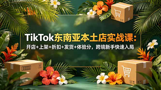 （18984期）TikTok东南亚本土店实战课：开店+上架+折扣+发货+体验分，跨境新手快速入局-靠谱项目库