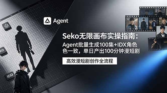 （19006期）Seko无限画布实操指南：Agent批量生成100集+IDX角色一致，单日产出100分钟漫短剧-靠谱项目库