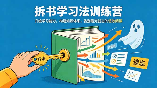 (18874期)拆书学习法训练营,升级学习能力,构建知识体系,,告别看完就忘的低效阅读-靠谱项目库