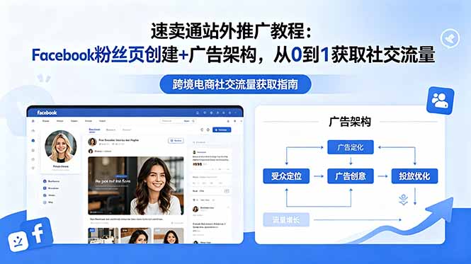 (18888期)速卖通站外推广教程:Facebook粉丝页创建+广告架构,从0到1获取社交流量-靠谱项目库