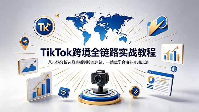 (18805期)TikTok+独立站跨境基础全套教程,拆解平台盈利逻辑,新手从零跑通变现全流程-靠谱项目库
