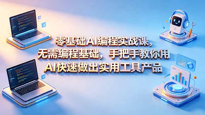 （18785期）零基础AI编程实战课-更新，无需编程基础，手把手教你用AI快速做出实用工具产品-靠谱项目库