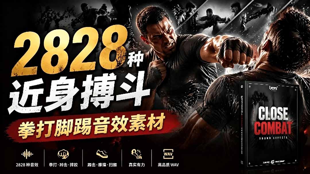 (19072期)宝藏级别音效!2828种近身搏斗拳打脚踢音效素材,全部中文分类,免解压使用 Close Combat-靠谱项目库