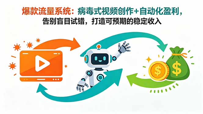 (18882期)爆款流量系统:病毒式视频创作+自动化盈利,告别盲目试错,打造可预期的稳定收入-靠谱项目库