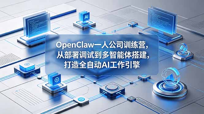 （18789期）OpenClaw 一人公司训练营，从部署调试到多智能体搭建，打造全自动 AI 工作引擎-靠谱项目库