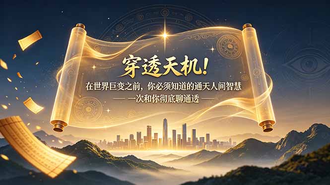(19063期)付费文章:穿透天机!在世界巨变之前,你必须知道的通天人间智慧 一次和你彻底聊通透-靠谱项目库