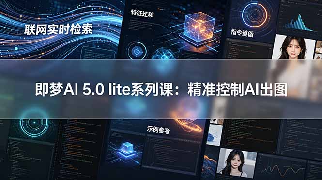 （18962期）即梦AI 5.0 lite实战课：联网实时检索+特征迁移+指令遵循+示例参考，精准控制AI出图-靠谱项目库