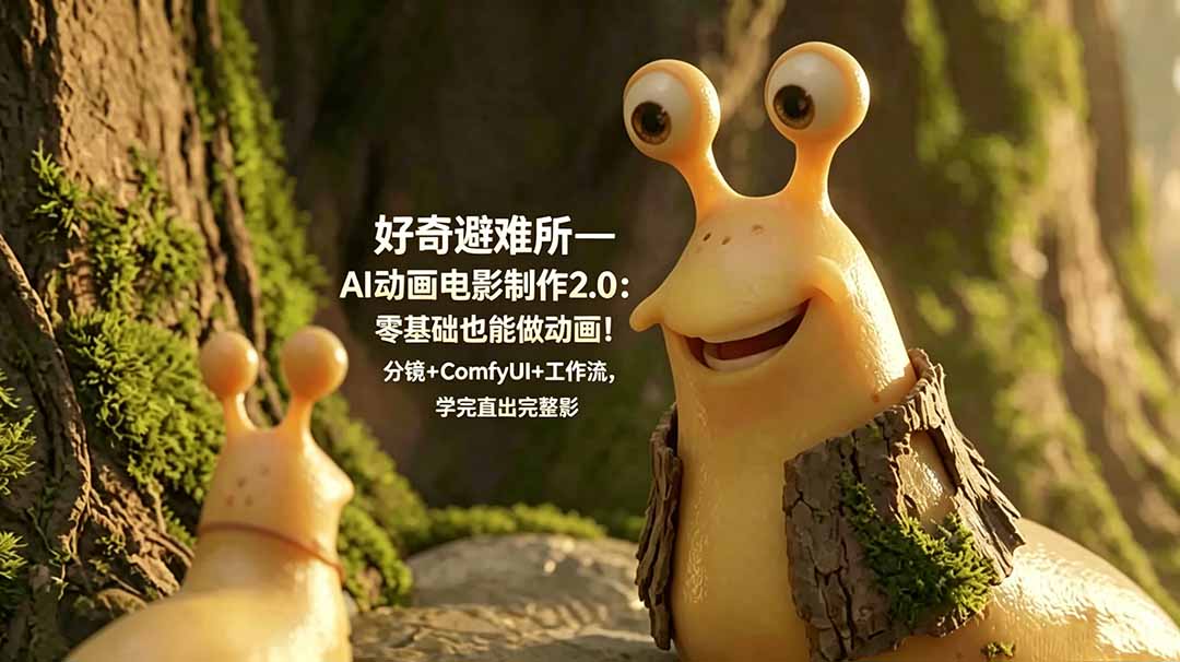 （18924期）好奇避难所—AI动画电影制作2.0：零基础也能做动画！分镜+ComfyUI+工作流，学完直出完整影片-靠谱项目库
