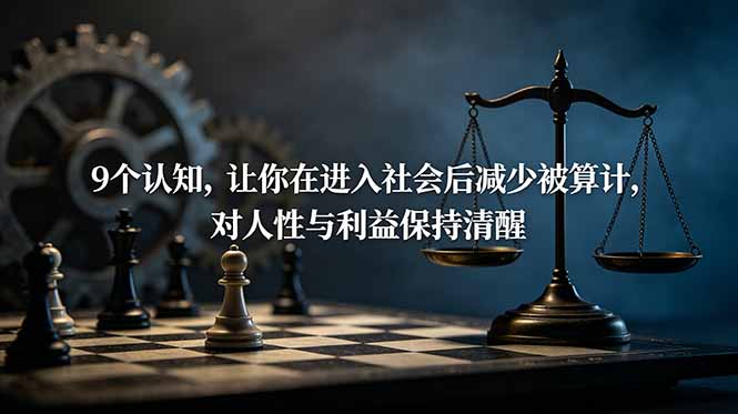 （19042期）付费文章：9个认知，让你在进入社会后减少被算计，对人性与利益保持清醒-靠谱项目库