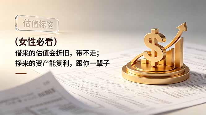 （19043期）付费文章：（女性必看）借来的估值会折旧，带不走；挣来的资产能复利，跟你一辈子-靠谱项目库