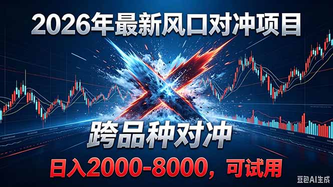 (18827期)2026创业新风口!最新对冲!跨品种对冲!日收益2000-6000+-靠谱项目库